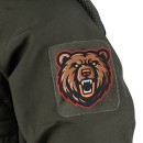 3D Patch Grizzlybär mit aufgerissenem Maul, scharfen...