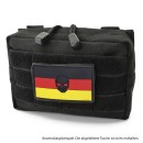 3D Patch Deutschland Flagge mit Totenkopf mit...