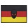 3D Patch Deutschland Flagge mit Totenkopf mit Klettfläche