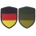 3D Patch Deutschland Flagge als Schild in Schwarz, Rot, Gold oder Oliv