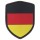 3D Patch Deutschland Flagge als Schild in Schwarz, Rot, Gold oder Oliv