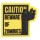 3D Patch Warnschild „Caution Beware of Zombies“ in Gelb oder Grün