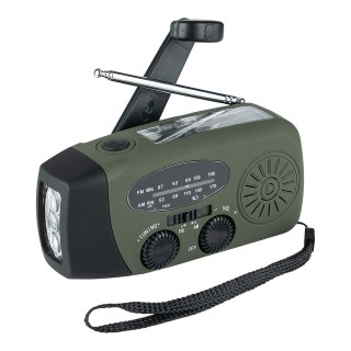 Kurbelradio mit FM-/AM-Empfang, LED, Notsignal,...