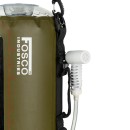 Camping Dusche 12 L mit Fu&szlig;pumpe, Thermometer und F&uuml;llstandsanzeige