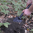 Feldspaten aus Carbonstahl mit Nylontasche in schwarz - Schaufel für Camping und Outdoor