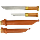 Finnenmesser mit Lederscheide - Outdoor- und Anglermesser mit Holzgriff
