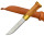 Finnenmesser 24 cm mit Lederscheide - Outdoor- und Anglermesser mit Holzgriff