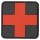 Klett-Abzeichen Erste Hilfe Schwarz / Rot 5 x 5 cm