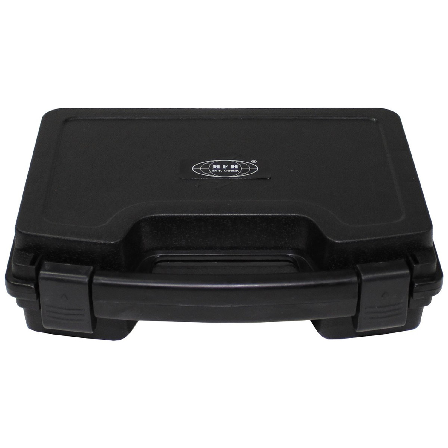 Kunststoff Koffer, abschließbar und gepolstert - Klein 26,5 x 21 x 8 cm, Schwarz