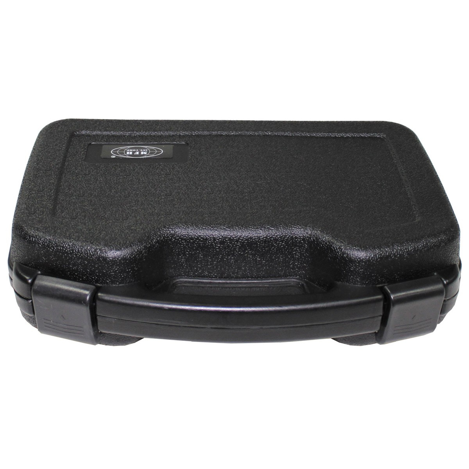 Kunststoff Koffer, abschließbar und gepolstert - Groß 34,5 x 27 x 9 cm, Schwarz