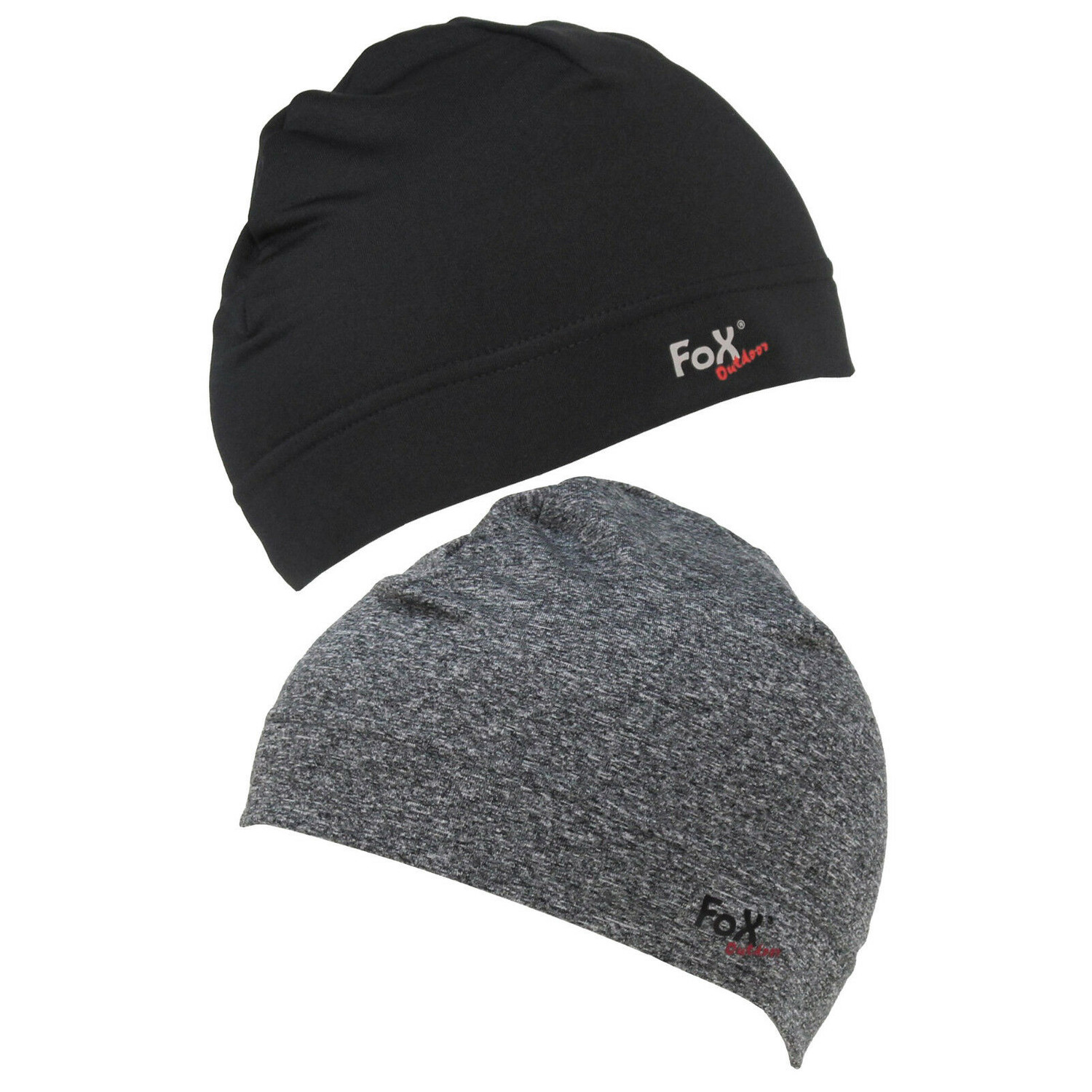 Mütze Run von FoX Outdoor in Schwarz oder Grau (als Laufmütze oder Wintermütze)