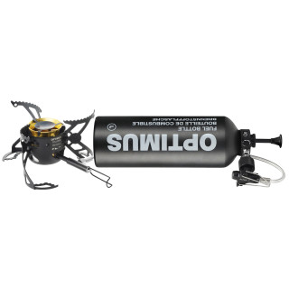 Optimus Polaris Optifuel Black Edition Mehrstoffkocher in Schwarz inkl. 1 Liter Brennstoffflasche L