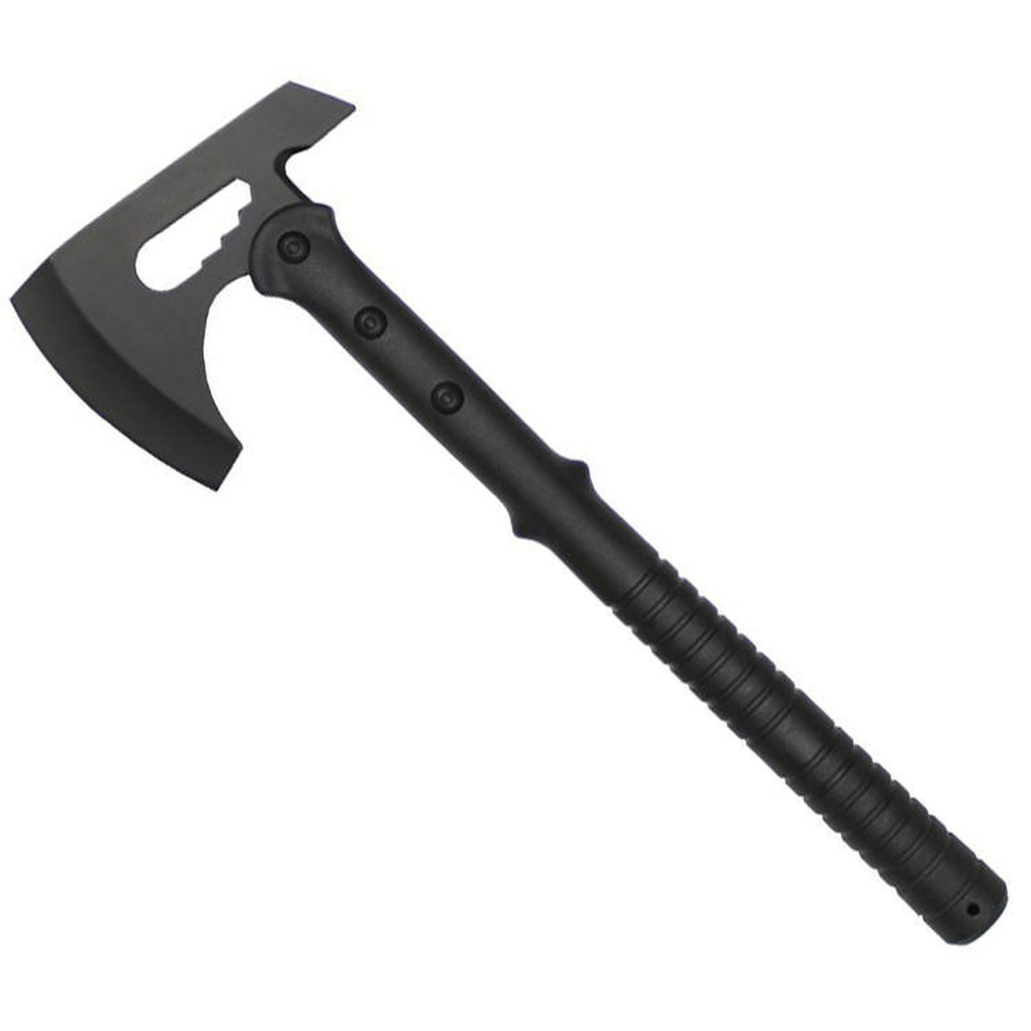 Taktisches Tomahawk, schwarz, mit ABS-Griff und Nylonscheide - Simigu  Outdoor Equipment